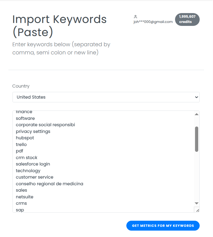 Paste Keywords