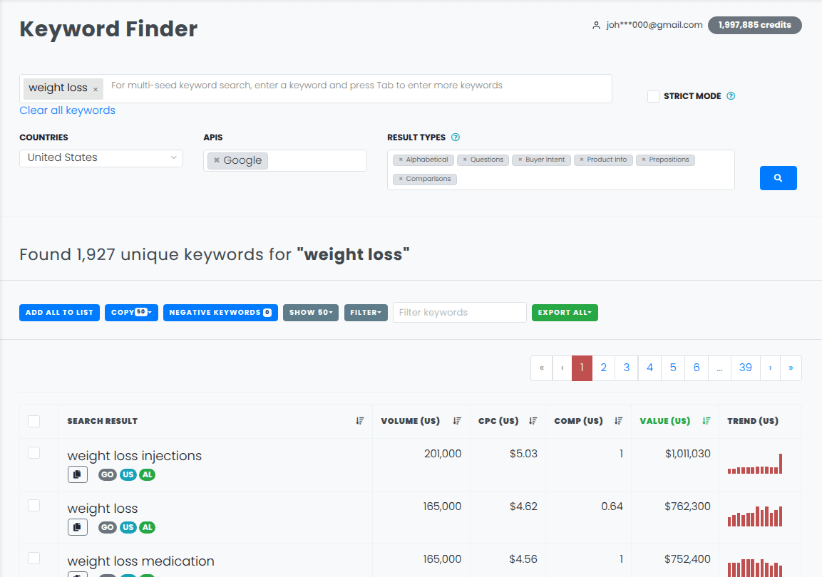Keyword Finder
